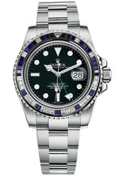 Custom Diamond Bezel Rolex Gmt-Master Ii Mens 40Mm Ct Solid 14K White Gold Custom-Bezel